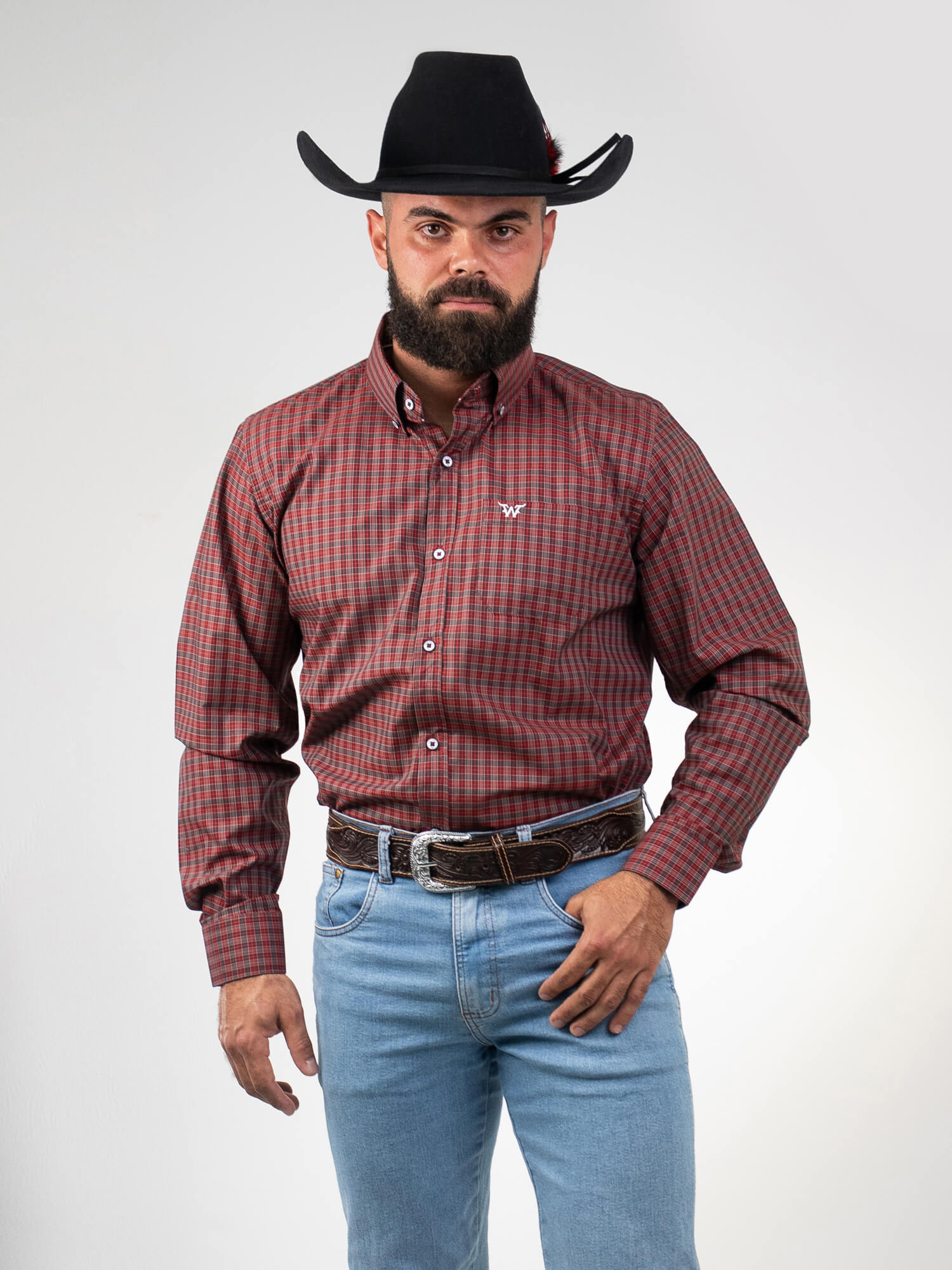 Camisa Masculina Manga Longa Xadrez WestWorld