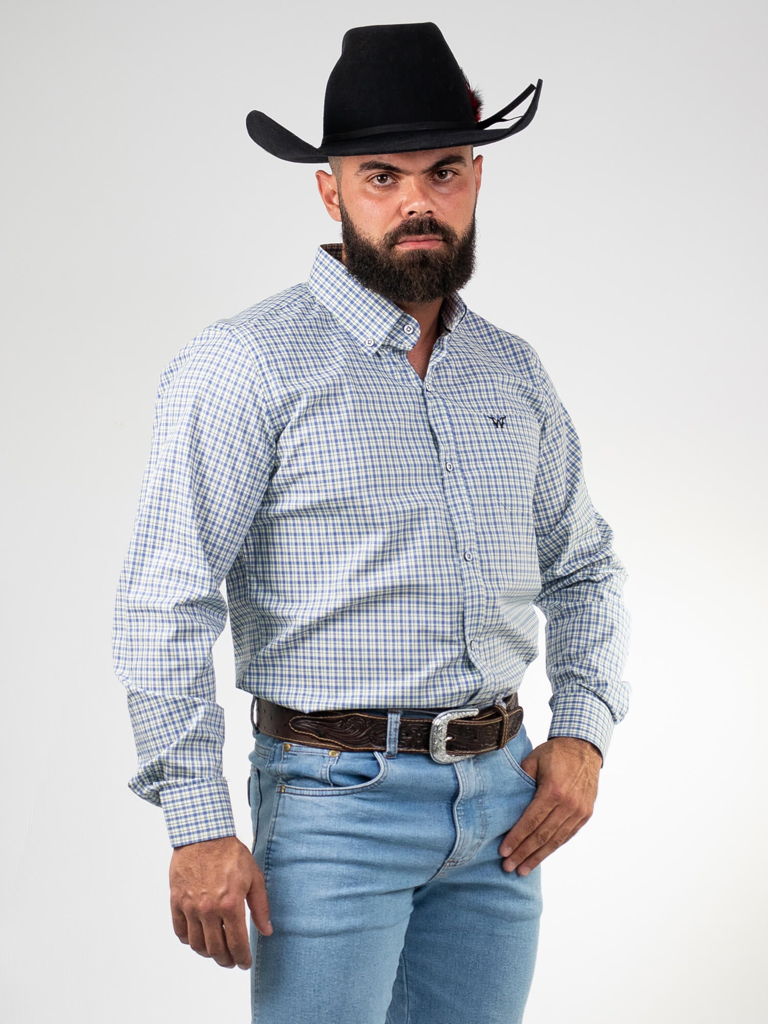 Camisa Masculina Manga Longa Xadrez WestWorld