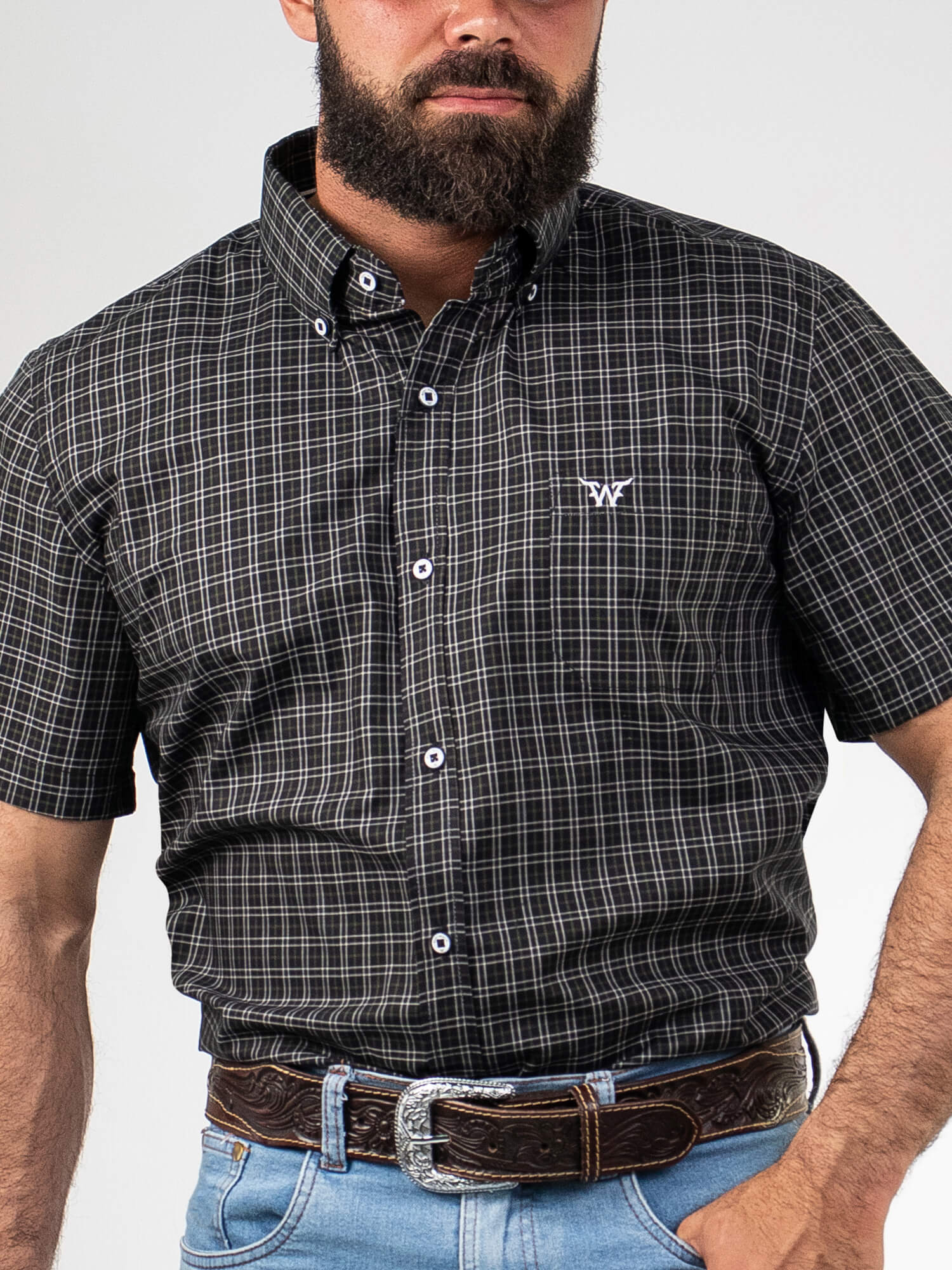 Camisa Masc MC Xadrez Algodão Egípcio WestWorld