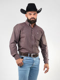 Camisa Xadrez Masculina Algodão Egípcio Manga Longa