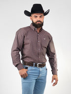 Camisa Xadrez Masculina Algodão Egípcio Manga Longa