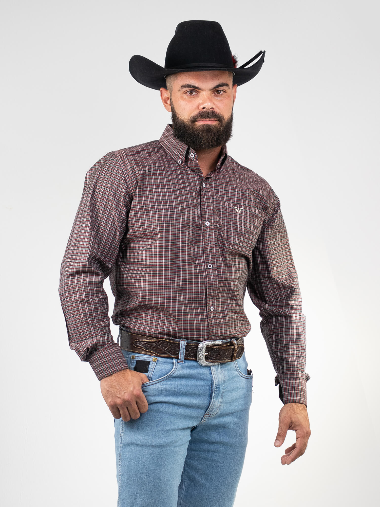 Camisa Masc ML Xadrez Algodão Egípcio WestWorld