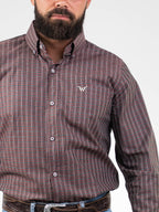 Camisa Xadrez Masculina Algodão Egípcio Manga Longa