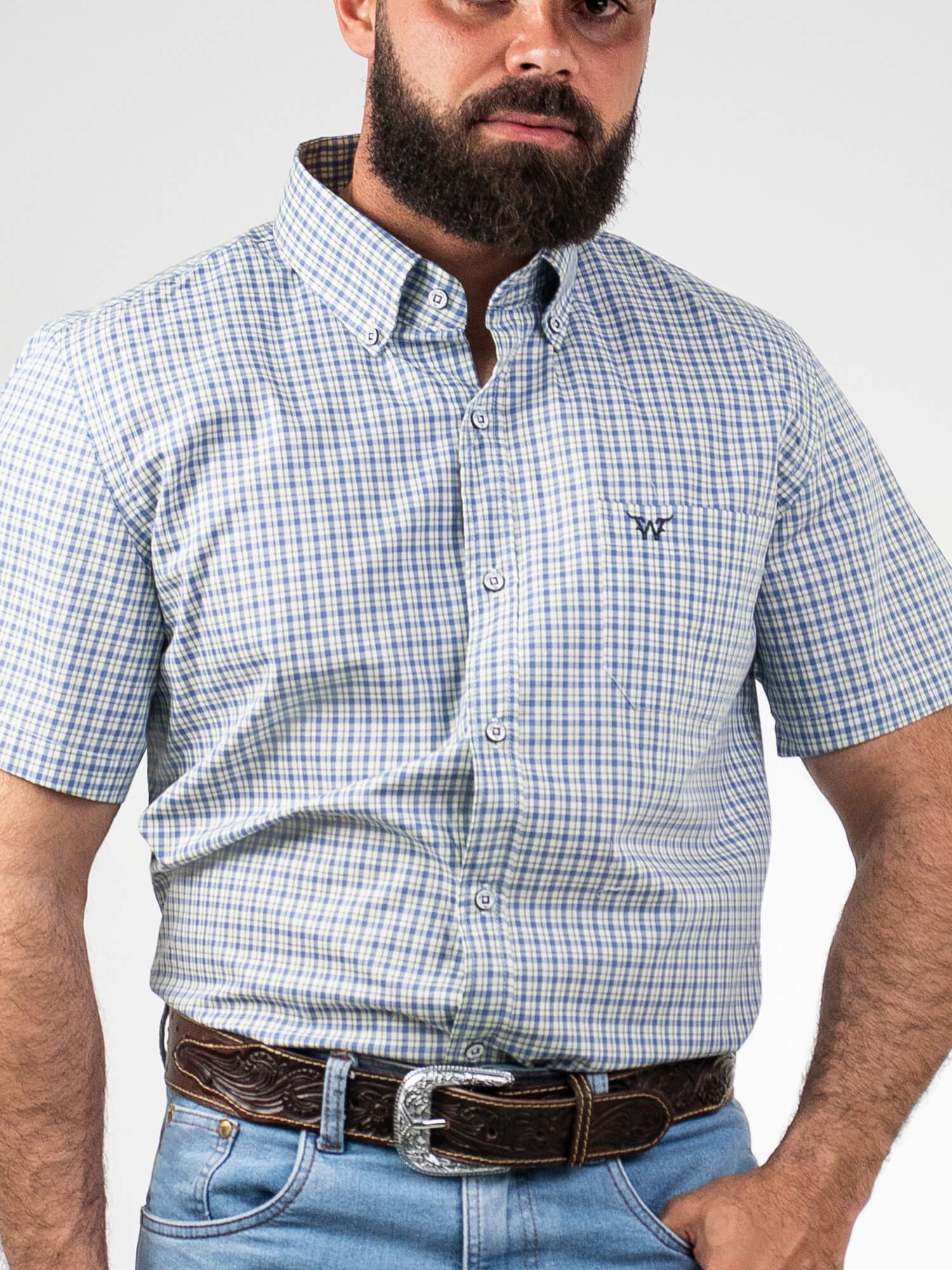 Camisa Masc MC Xadrez Algodão Egípcio WestWorld