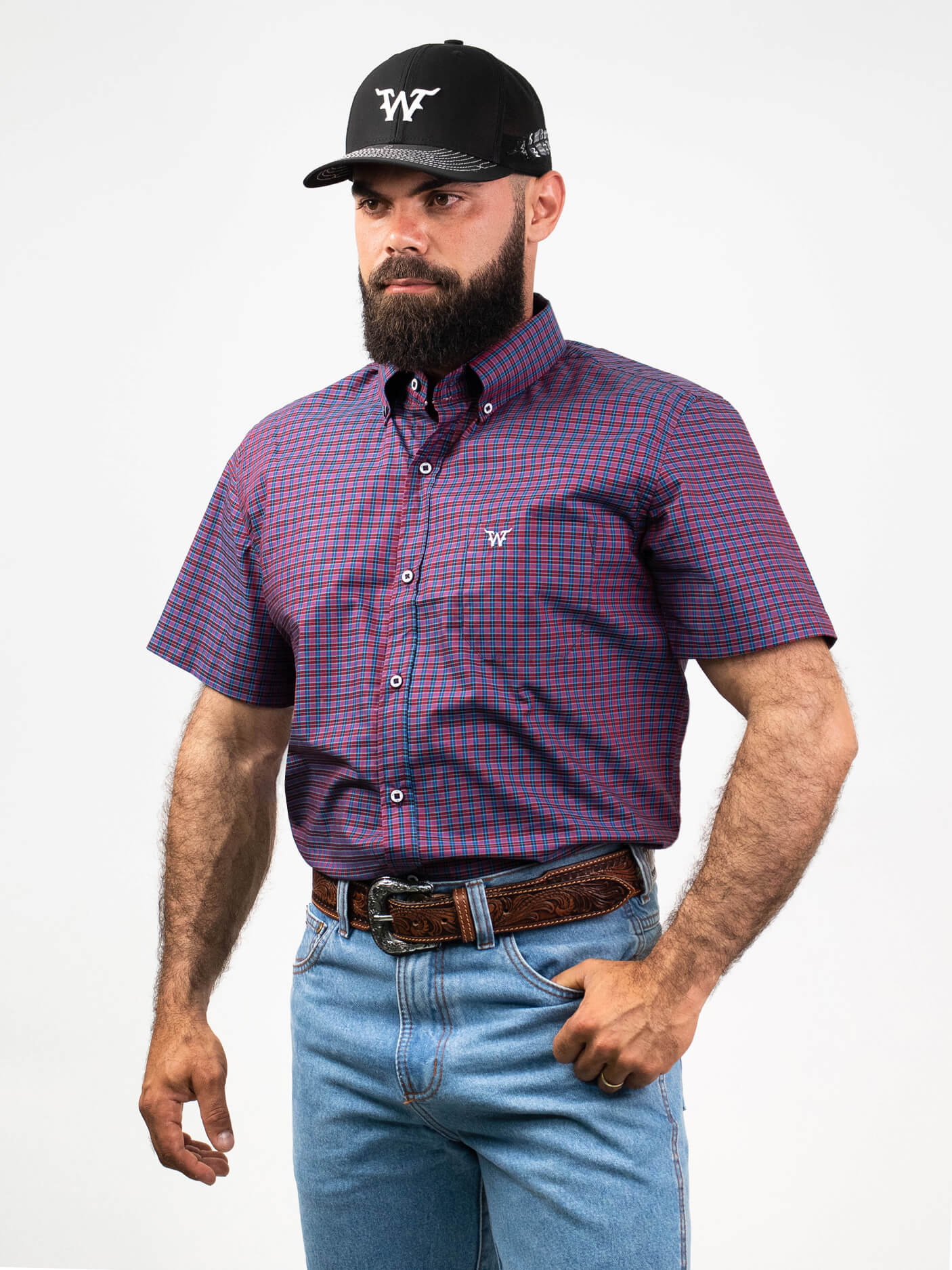 Camisa Masc MC Xadrez Algodão Egípcio WestWorld