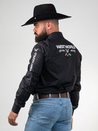 Camisa Competição Masculina Algodão Egípcio com Elastano Manga Longa