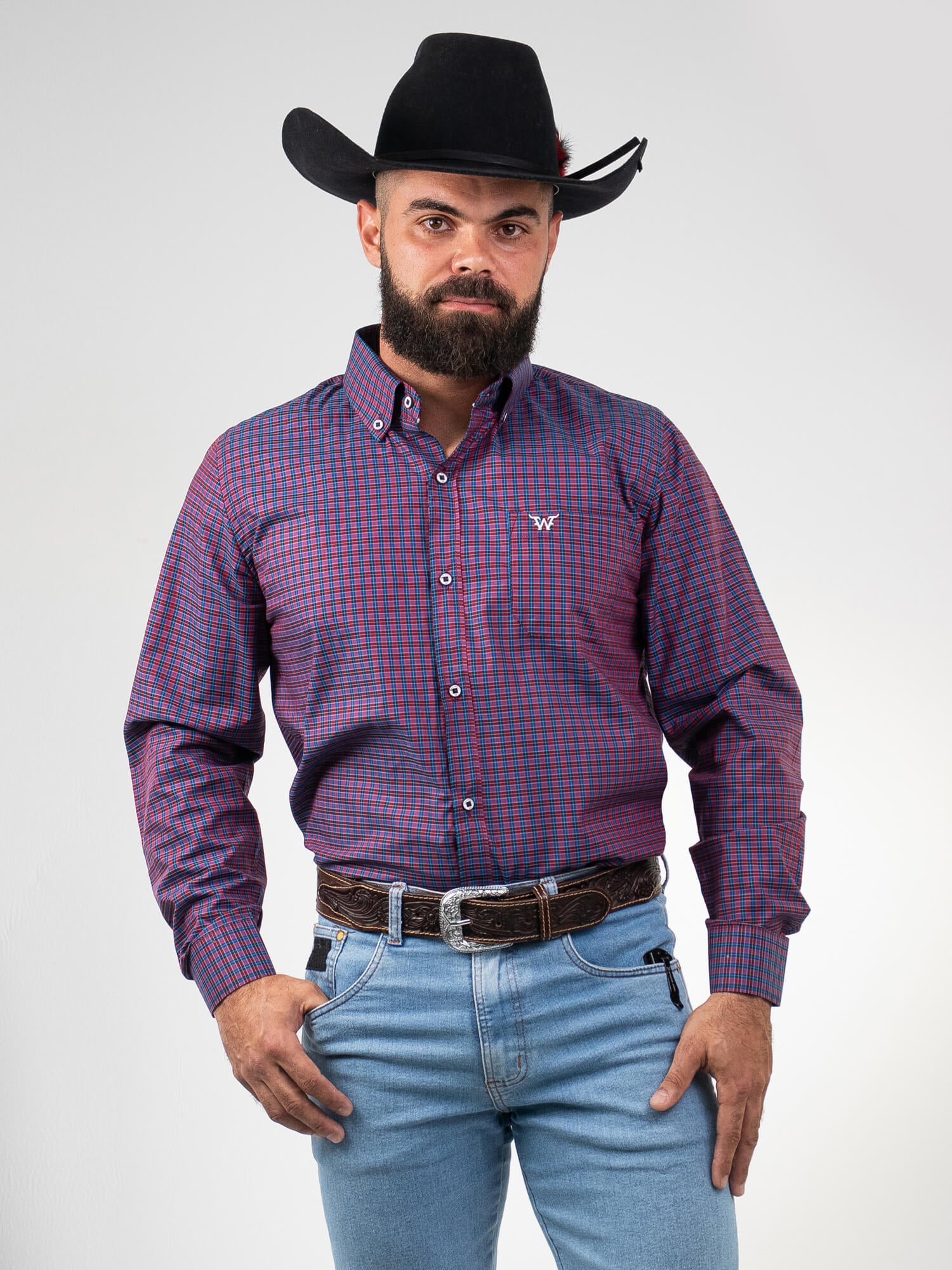 Camisa Masc ML Xadrez Algodão Egípcio WestWorld