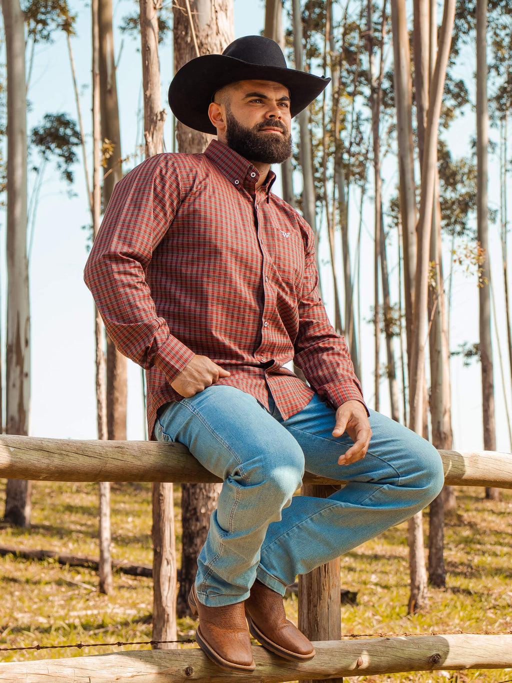 Camisa Masc ML Xadrez Algodão Egípcio WestWorld