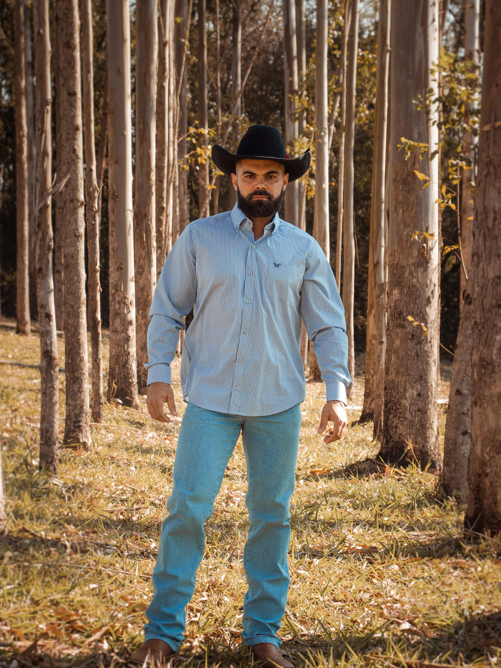 Camisa Masc ML Xadrez Algodão Egípcio WestWorld