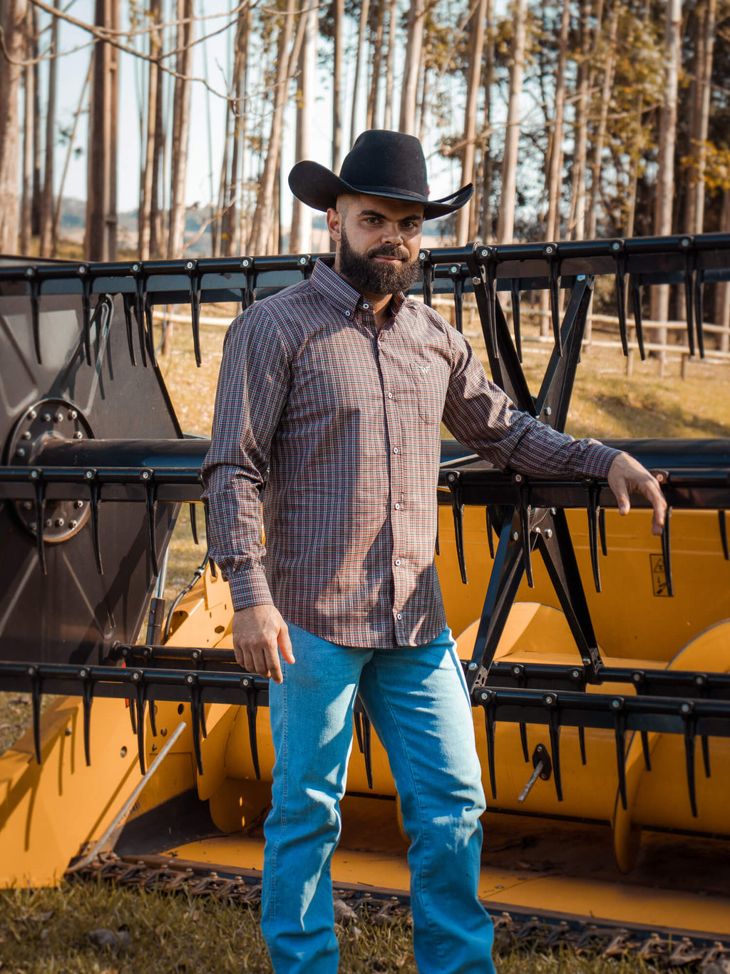 Camisa Masc ML Xadrez Algodão Egípcio WestWorld