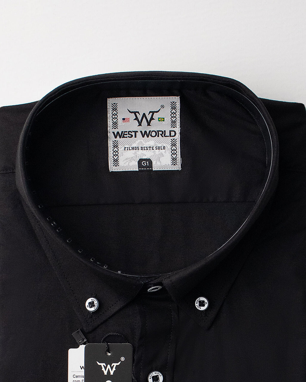 Camisa Básica Masculina Algodão Egípcio com Elastano e Bolso Manga Curta