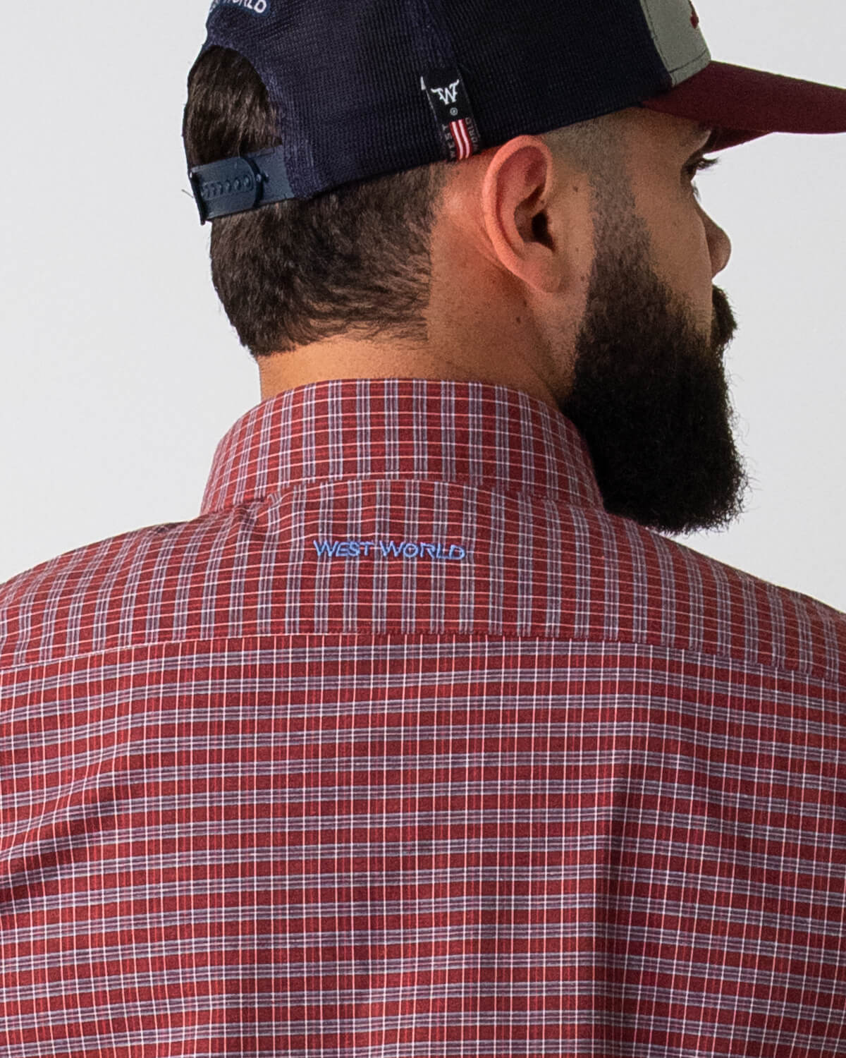 Camisa Xadrez Masculina Algodão Egípcio com Elastano Manga Curta