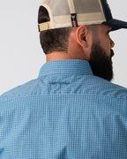 Camisa Xadrez Masculina Algodão Egípcio com Elastano Manga Curta