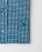 Camisa Xadrez Masculina Algodão Egípcio com Elastano Manga Curta