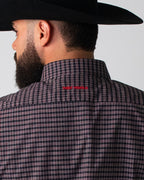 Camisa Xadrez Masculina Algodão Egípcio com Elastano Manga Longa