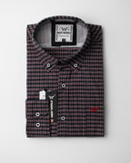 Camisa Xadrez Masculina Algodão Egípcio com Elastano Manga Longa