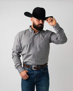 Camisa Xadrez Masculina Algodão Egípcio com Elastano Manga Longa