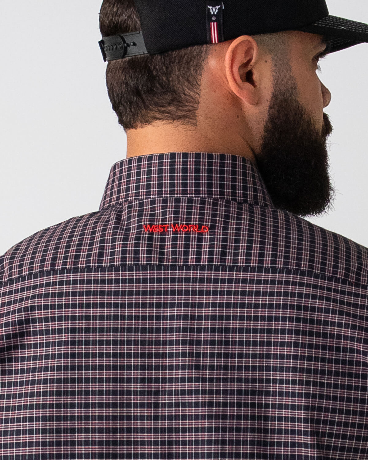 Camisa Xadrez Masculina Algodão Egípcio com Elastano Manga Curta