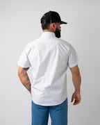 Camisa Básica Masculina Algodão Egípcio com Elastano e Bolso Manga Curta