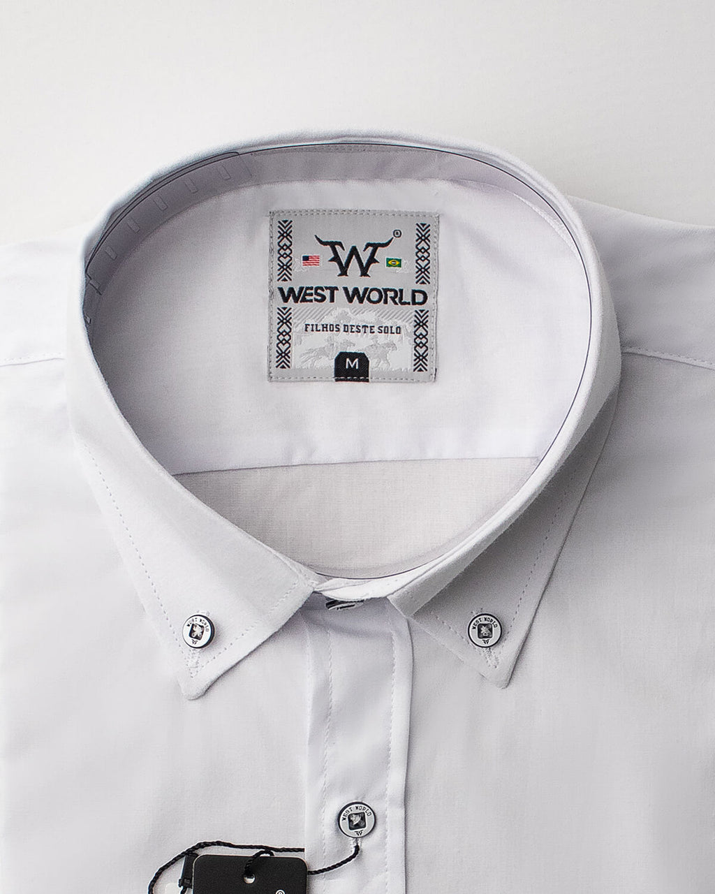 Camisa Básica Masculina Algodão Egípcio com Elastano e Bolso Manga Curta