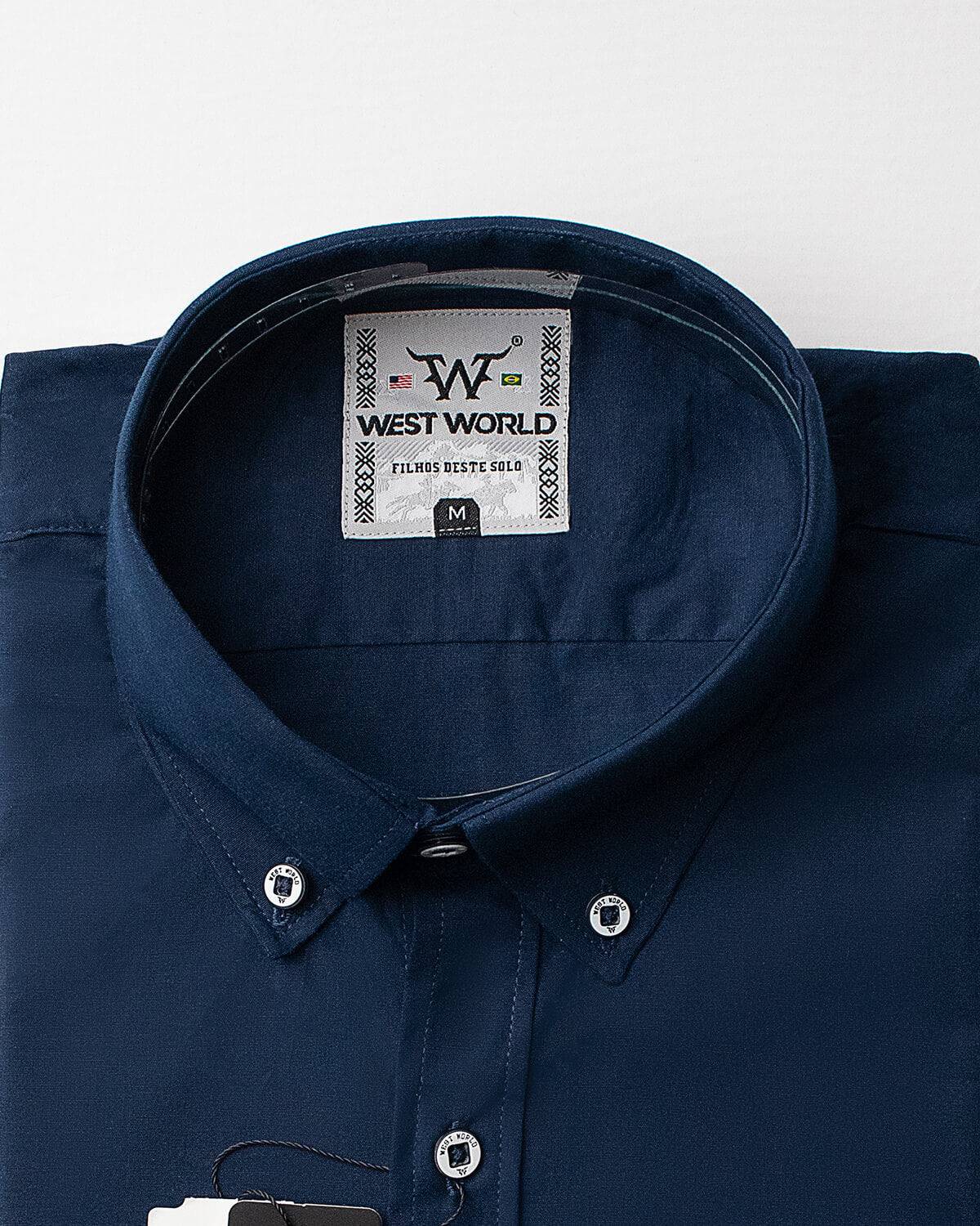 Camisa Básica Masculina Algodão Egípcio com Elastano e Bolso Manga Curta