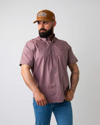 Camisa Xadrez Masculina Algodão Egípcio com Elastano Manga Curta