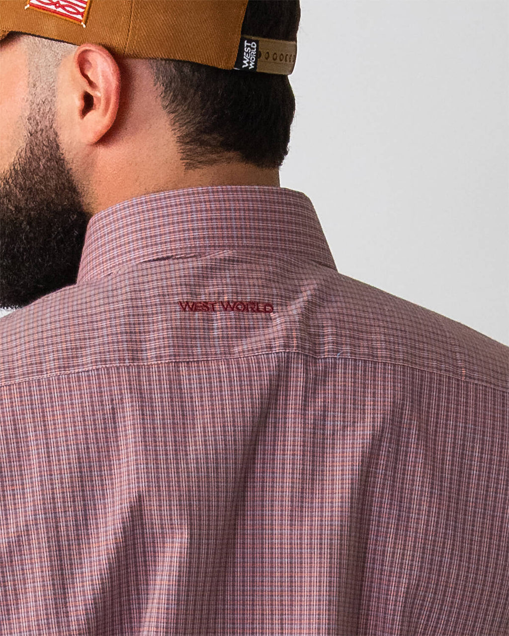 Camisa Xadrez Masculina Algodão Egípcio com Elastano Manga Curta