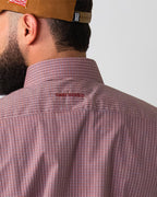 Camisa Xadrez Masculina Algodão Egípcio com Elastano Manga Curta