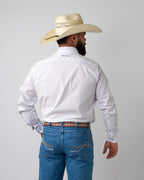 Camisa Básica Masculina Algodão Egípcio com Elastano e Bolso Manga Longa