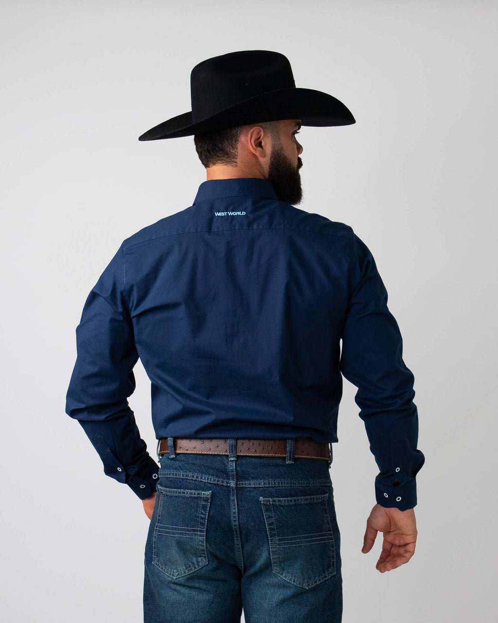 Camisa Básica Masculina Algodão Egípcio com Elastano e Bolso Manga Longa