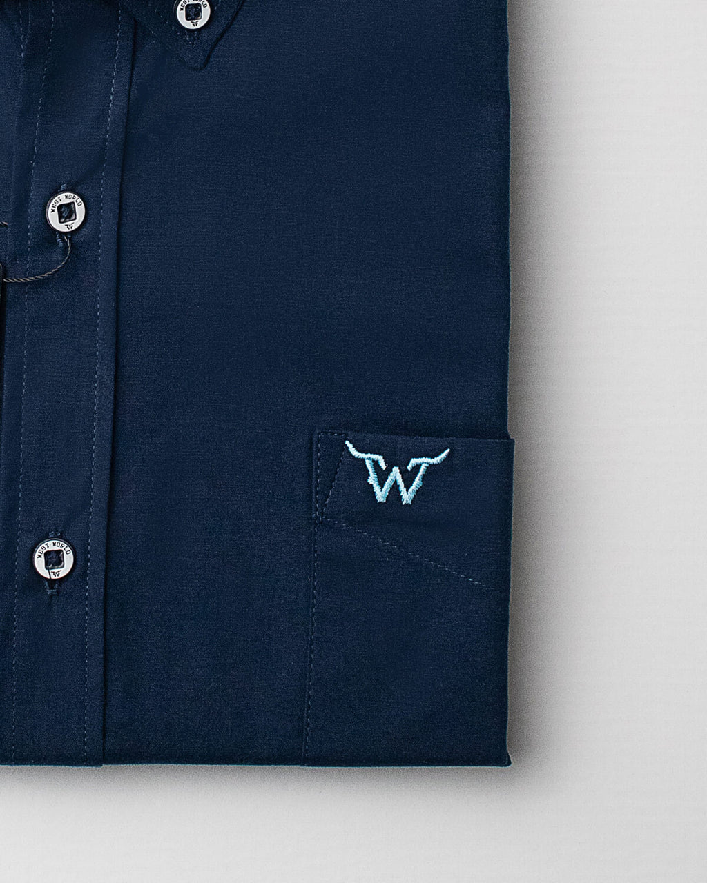 Camisa Básica Masculina Algodão Egípcio com Elastano e Bolso Manga Longa