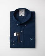 Camisa Básica Masculina Algodão Egípcio com Elastano e Bolso Manga Longa