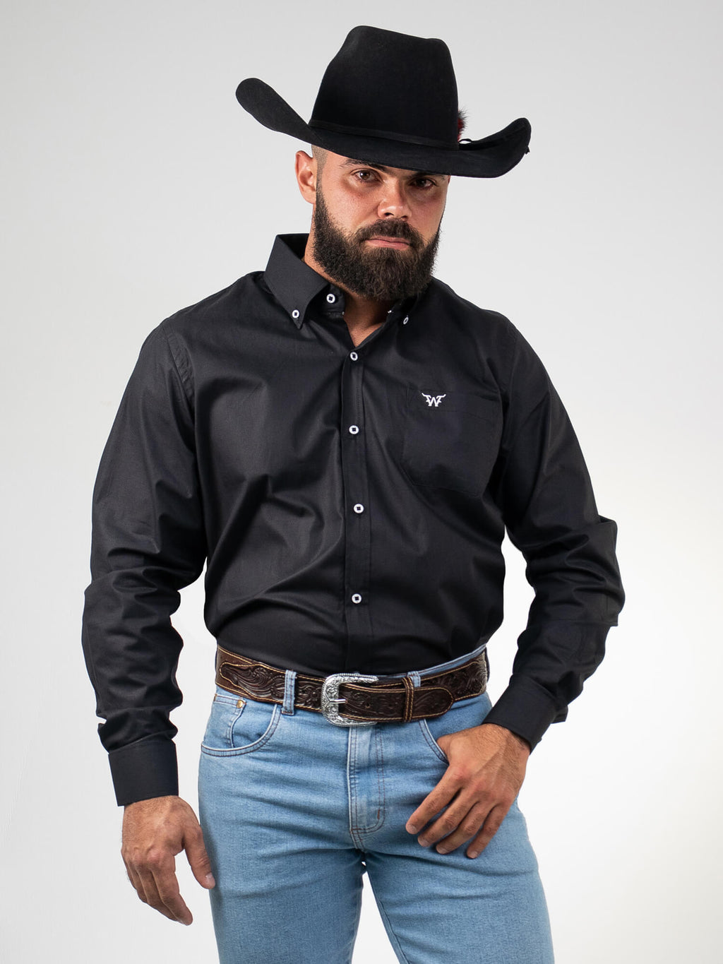 Camisa Masculina Básica com Bolso WestWorld