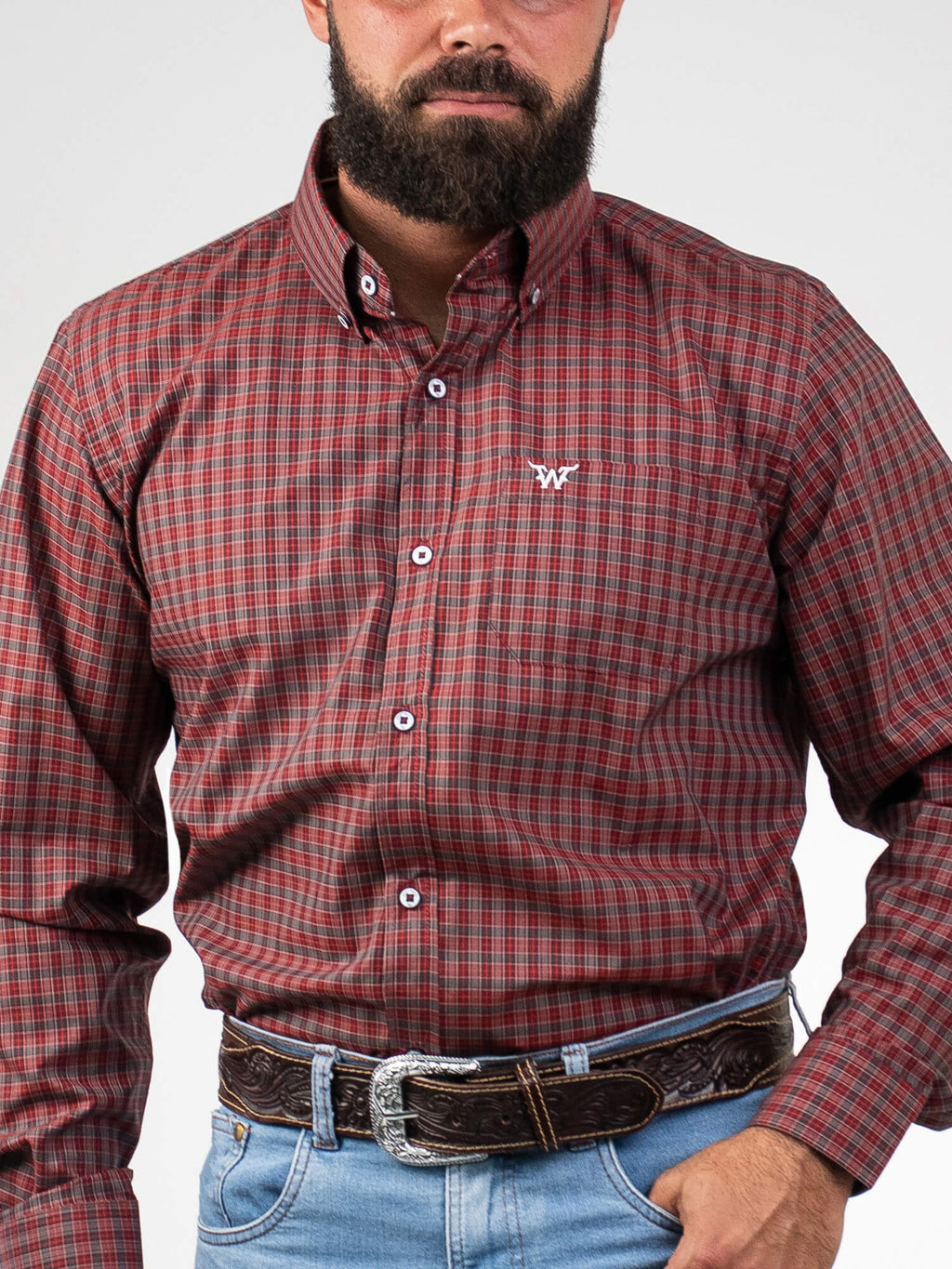 Camisa Masculina Manga Longa Xadrez WestWorld