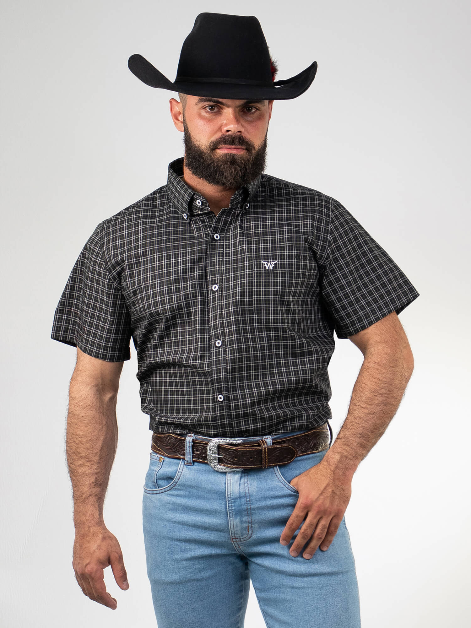 Camisa Masc MC Xadrez Algodão Egípcio WestWorld