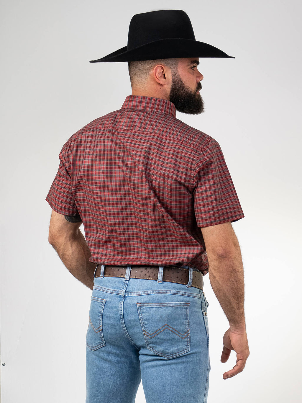 Camisa Masculina Manga Curta Xadrez WestWorld